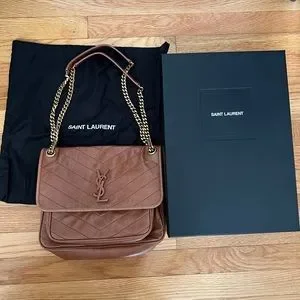 Saint Laurent Bags Ysl Medium Niki In Vintage Leather Light